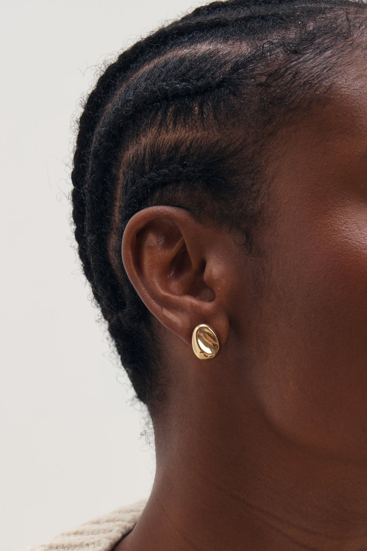 Inicio Gold Small Thumbprint Earrings