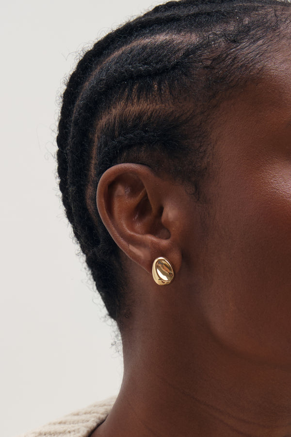 Inicio Gold Small Thumbprint Earrings