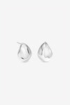 Silver Large Thumbprint Earrings
