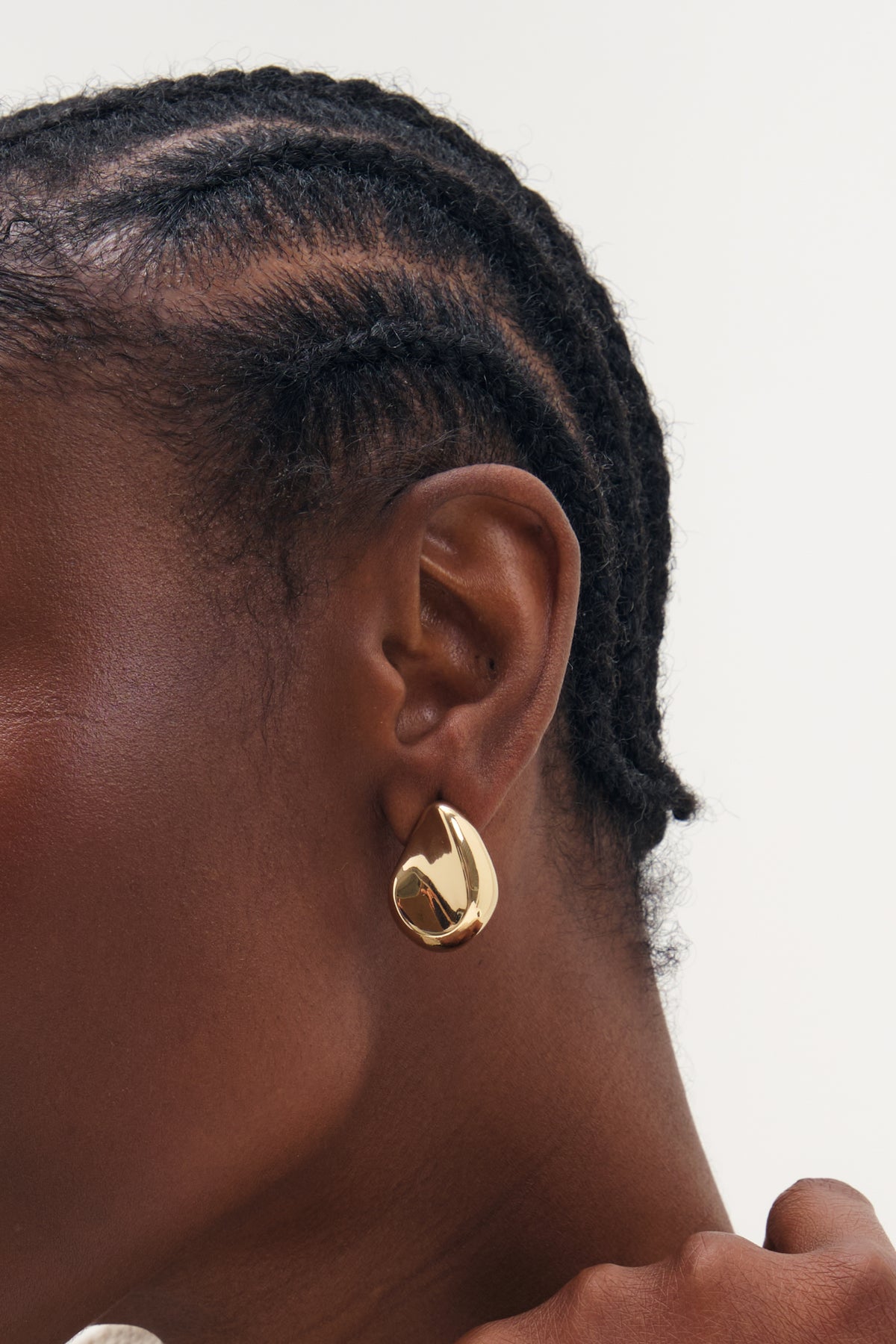 Inicio Gold Large Thumbprint Earrings