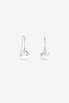 Silver Fluid Teardrop Earrings