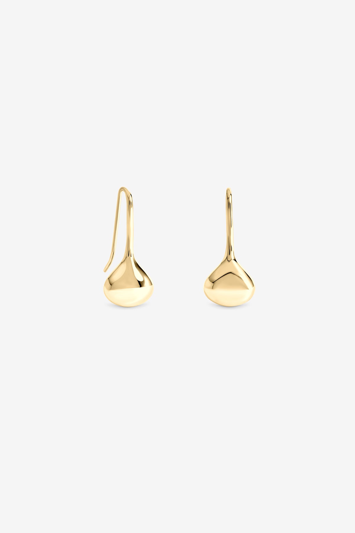 Gold Fluid Teardrop Earrings