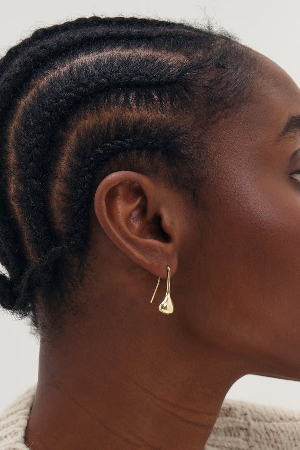 Inicio Gold Fluid Teardrop Earrings