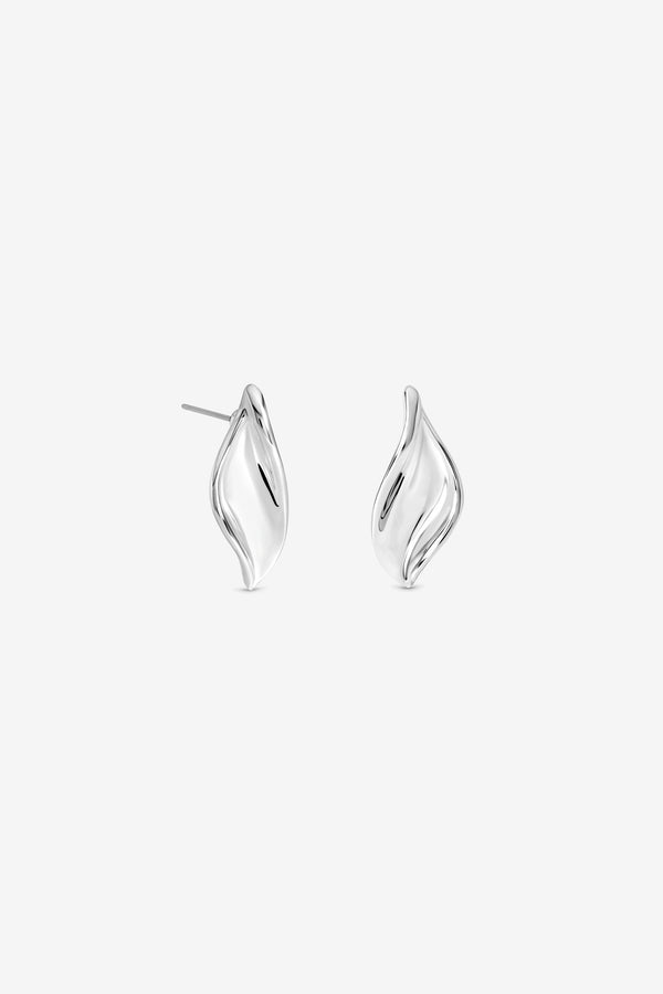 Silver Statement Sculpted Earrings
