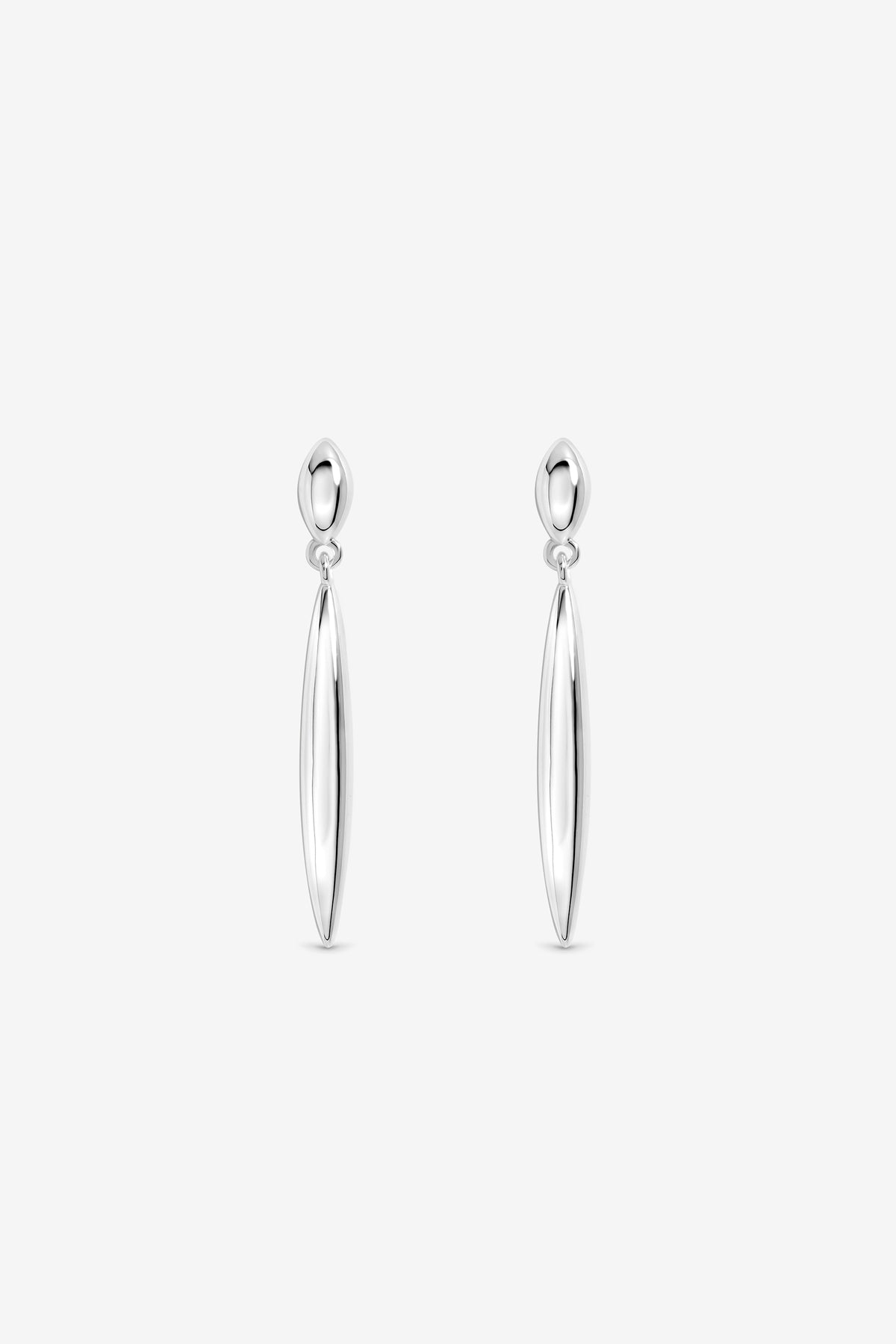 Silver Polished Stick Earrings