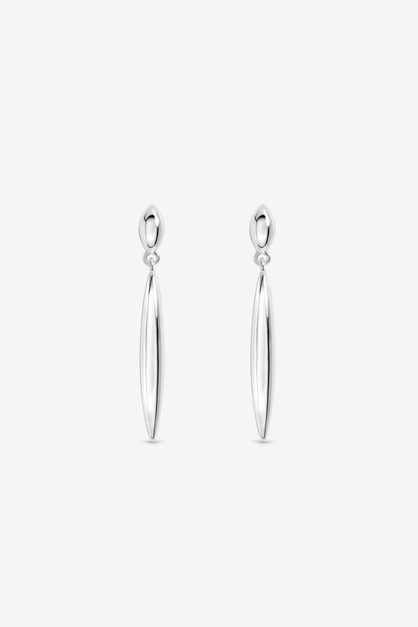 Silver Polished Stick Earrings