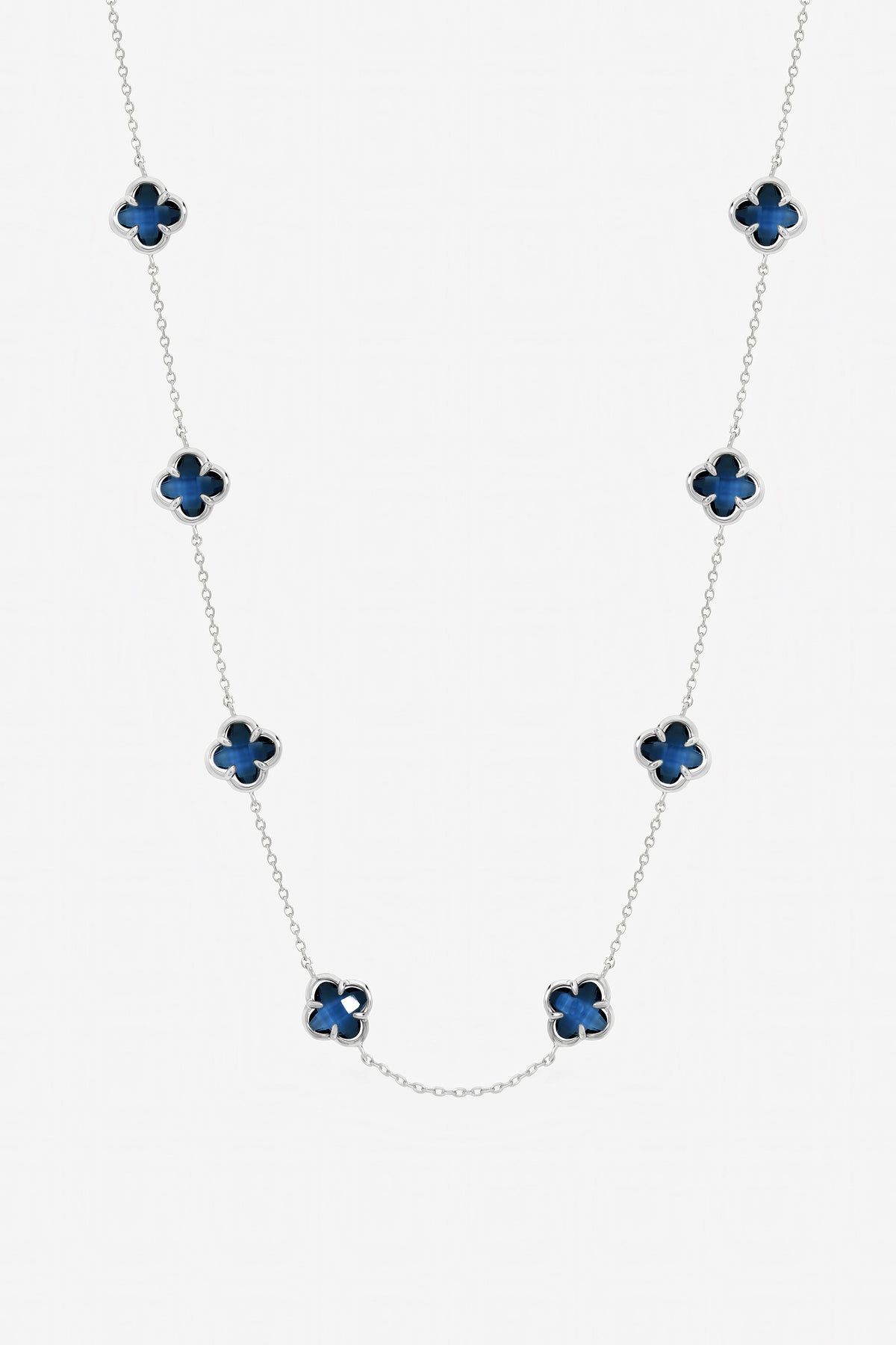 Sapphire Clover Necklace