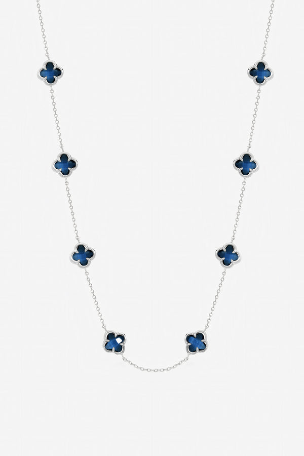 Sapphire Clover Necklace