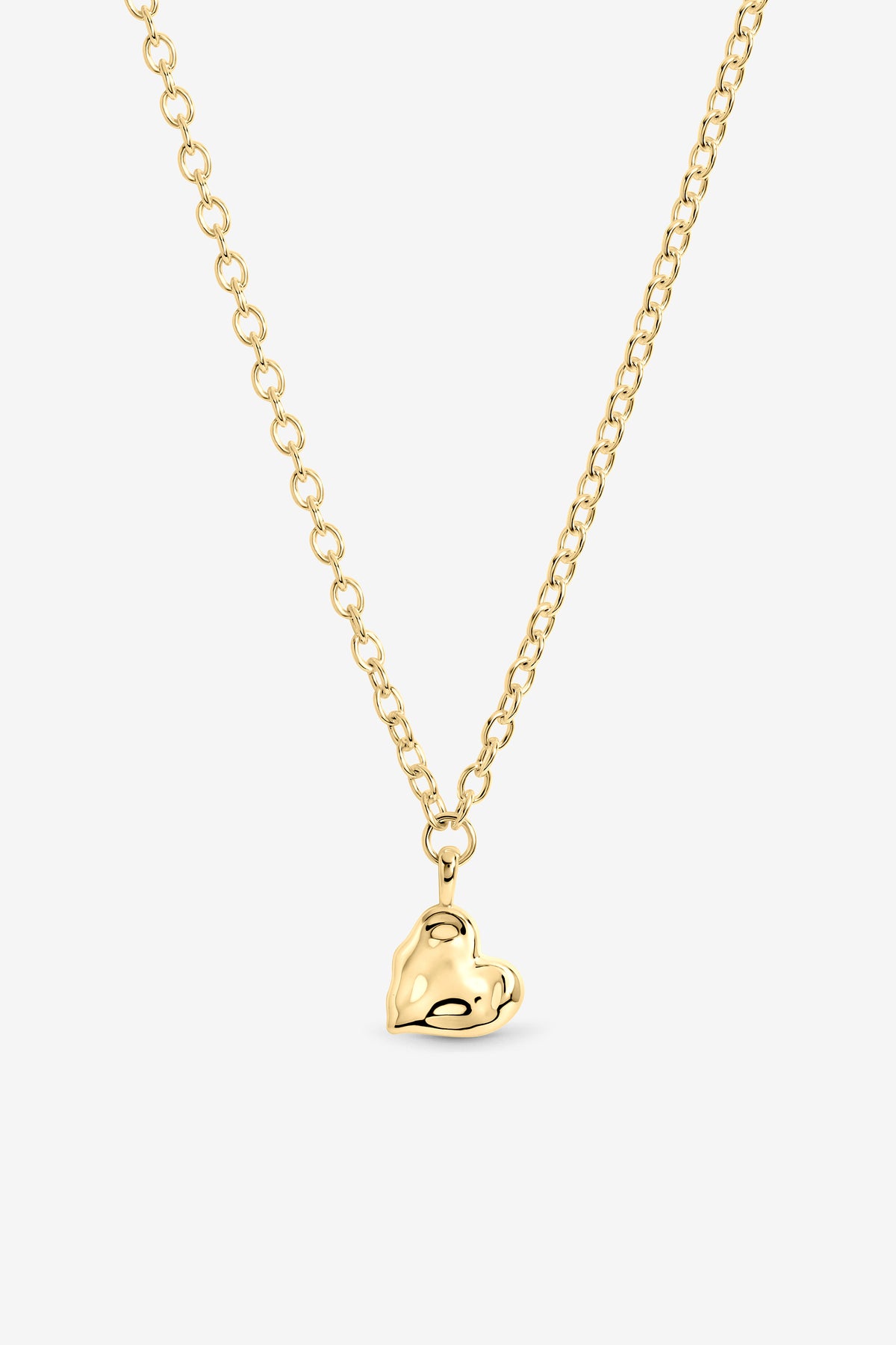 GOLD MOLTEN HEART NECKLACE
