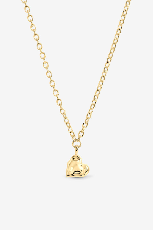 GOLD MOLTEN HEART NECKLACE