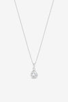 SILVER PEAR BEZEL PENDANT