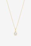 GOLD PEAR BEZEL PENDANT