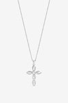 Inicio Silver Bezel Cross Necklace