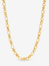 Inicio Gold Polished Link Chain Necklace - Gift Pouch