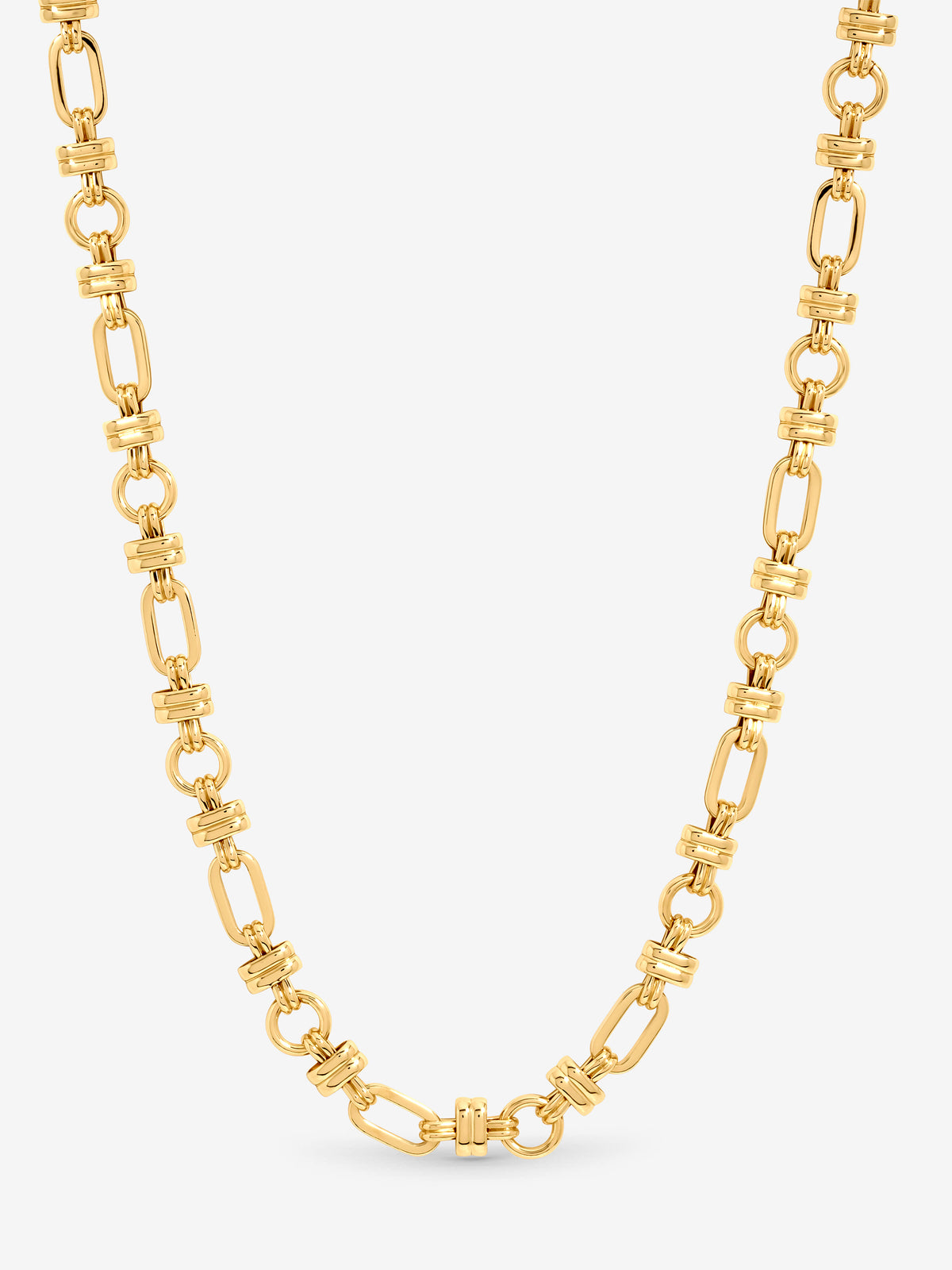 Inicio Gold Polished Link Chain Necklace - Gift Pouch