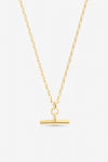 Inicio Gold T-Bar Necklace - Gift Pouch