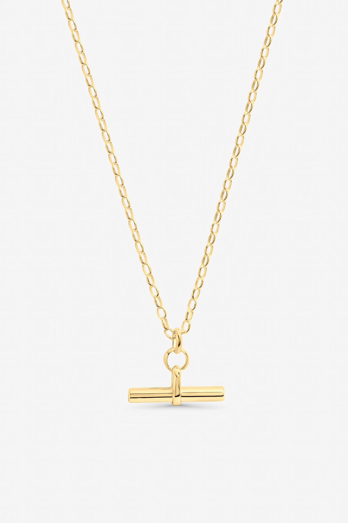Inicio Gold T-Bar Necklace - Gift Pouch