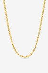 Inicio Men's Gold Plated Waterproof Oval Link Chain Necklace