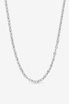 Inicio Men's Steel Plated Waterproof Oval Link Chain Necklace