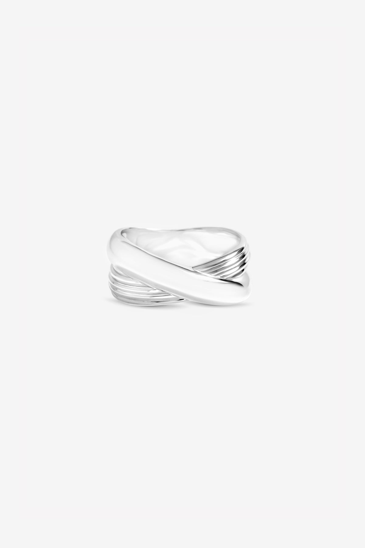 Inicio Polished Textured Wrapped Ring