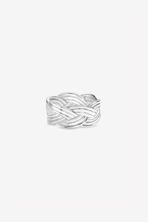 CHUNKY TEXTURED PLAITED RING - XL