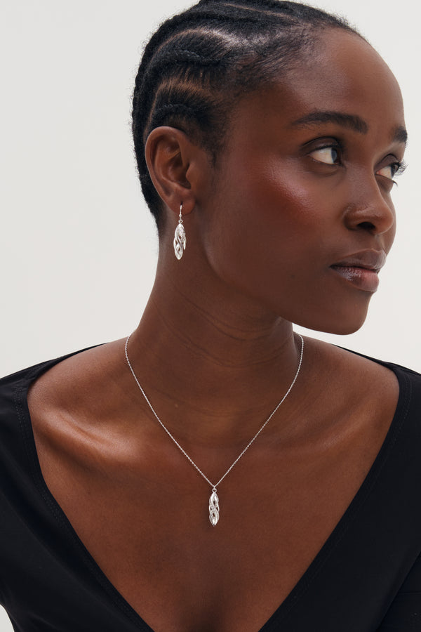 Inicio Polished And Pave Open Swirl Drop Set - Gift Box