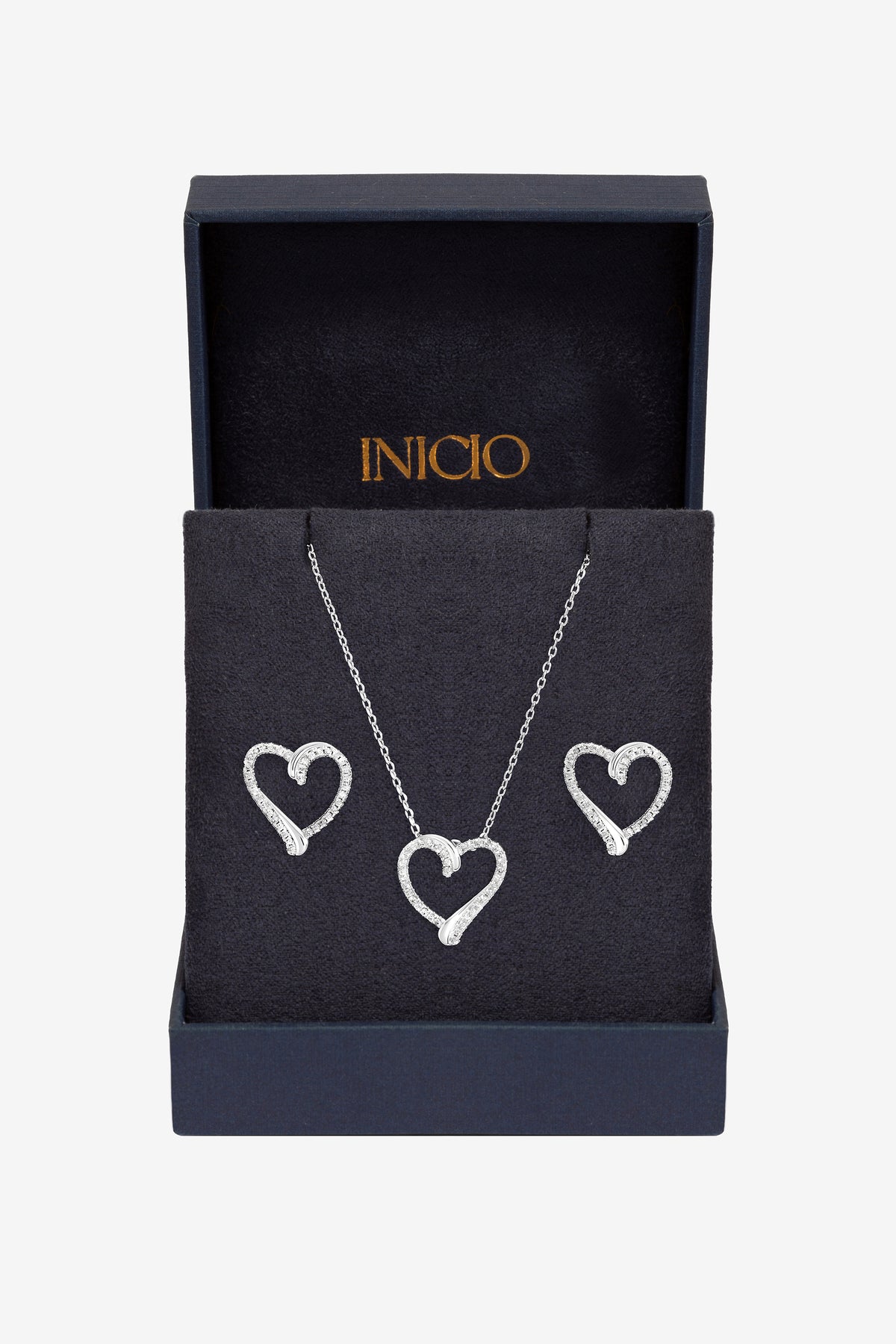 PAVE OPEN HEART SET
