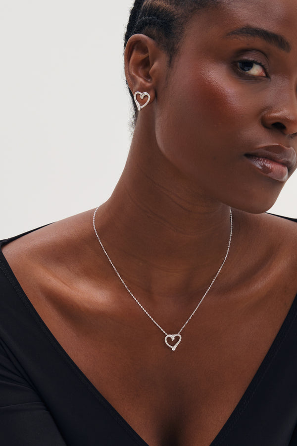 Inicio Pave Open Heart Set - Gift Box