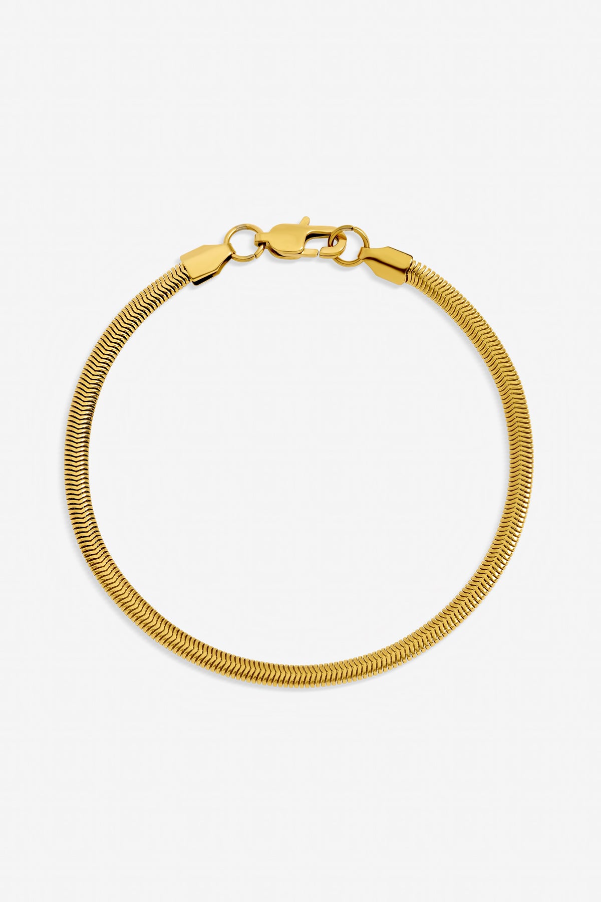 Inicio Men's Gold Plated Waterproof Snake Chain Bracelet - Gift Pouch