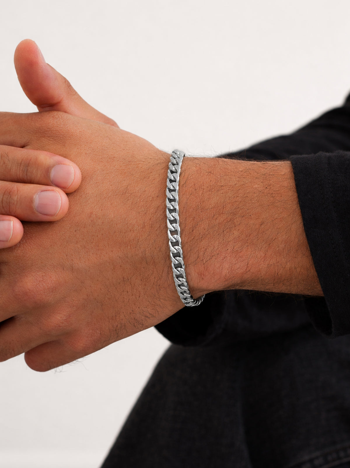 Inicio Men's Steel Waterproof Curb Chain Bracelet - Gift Pouch