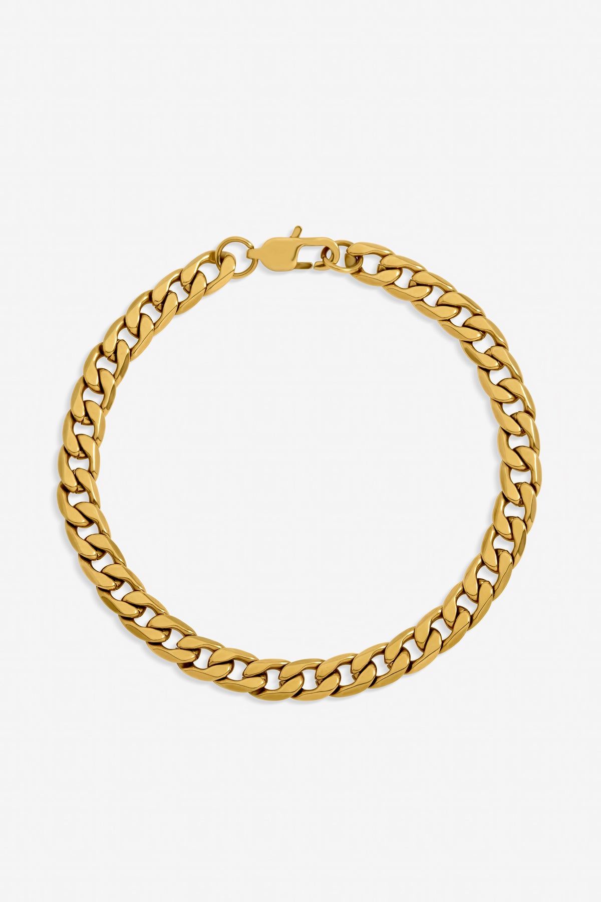 Inicio Men's Waterproof Gold Plated Curb Chain Bracelet - Gift Pouch