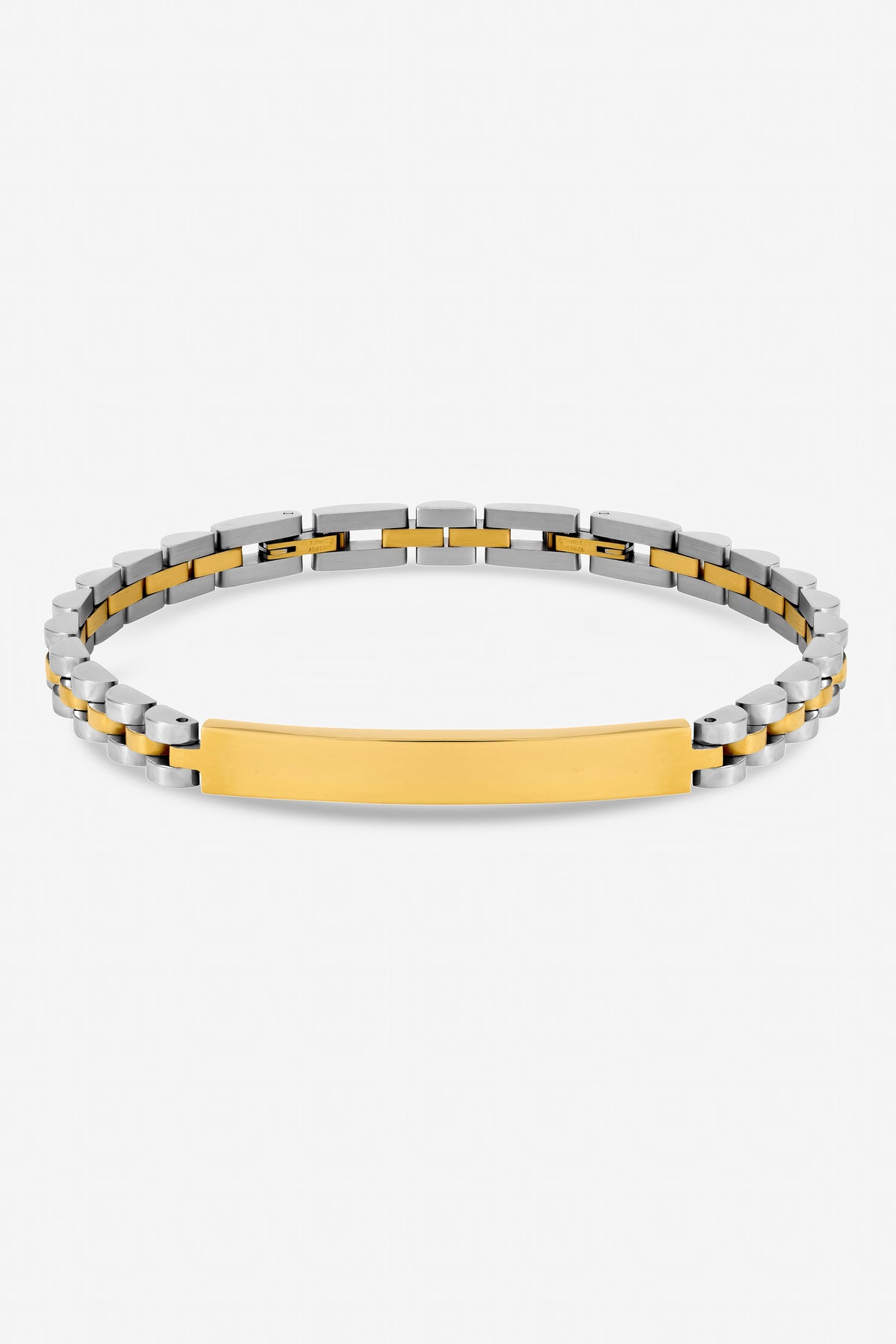 Inicio Men's Waterproof Two Tone Linked Bracelet - Gift Pouch