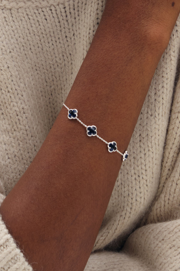 Inicio Sapphire Clover Bracelet