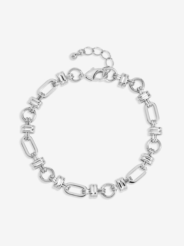 Inicio SIlver Polished Link Chain Bracelet - Gift Pouch