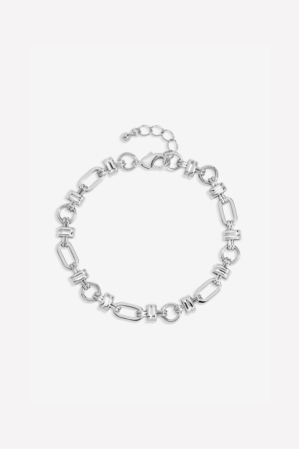 Inicio SIlver Polished Link Chain Bracelet - Gift Pouch