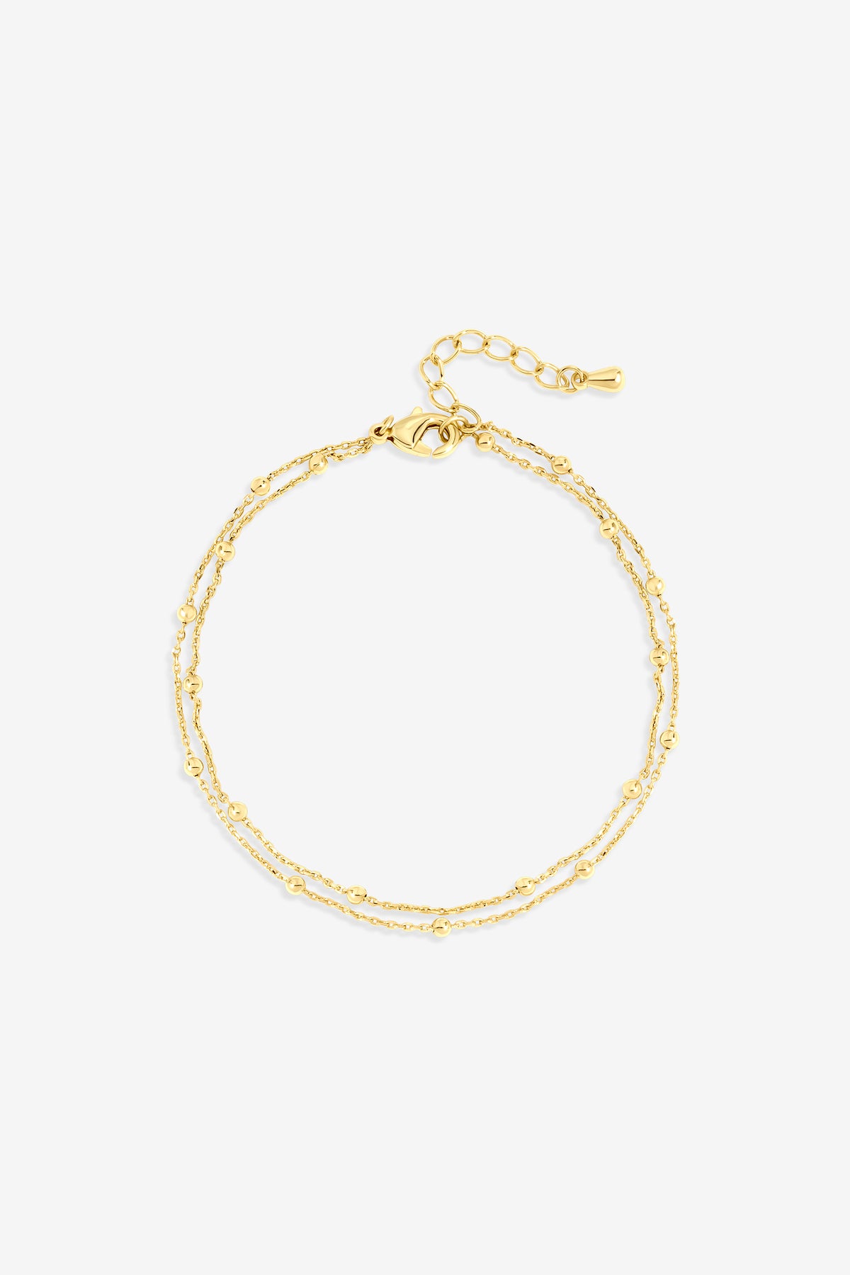 Inicio Gold Double Row Station Bracelet