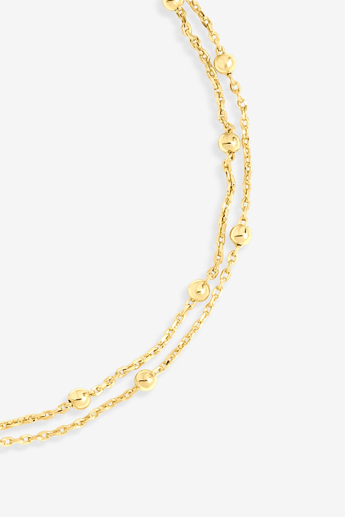 Inicio Gold Double Row Station Bracelet