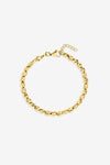 Inicio Men's Gold Plated Waterproof Oval Chain Bracelet