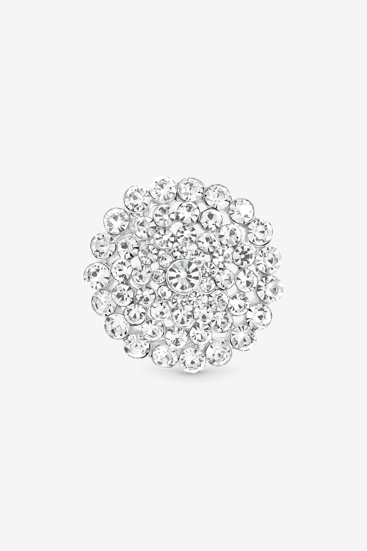 Jon Richard Rhodium and Crystal Statement Brooch