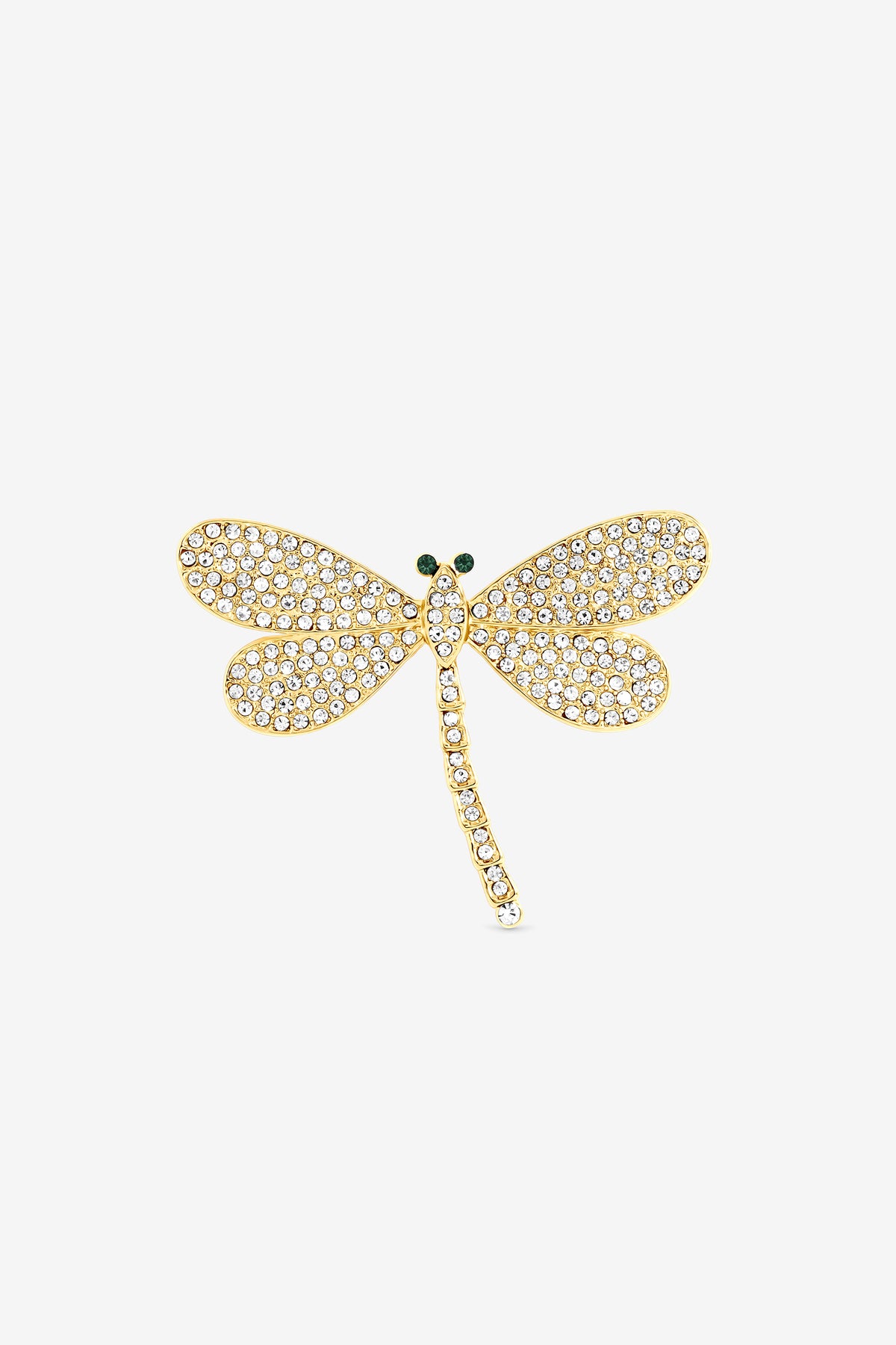 Jon Richard Gold Plated Pave Dragonfly Brooch