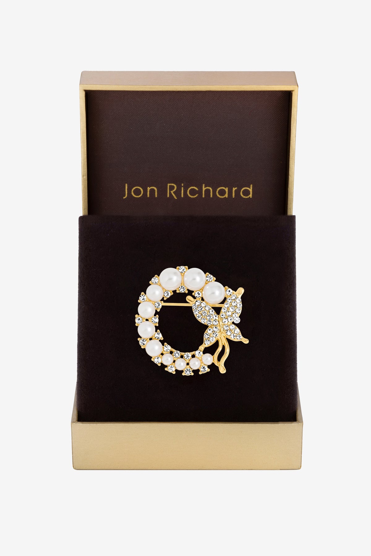 Jon Richard Gold Pearl Wreath Brooch