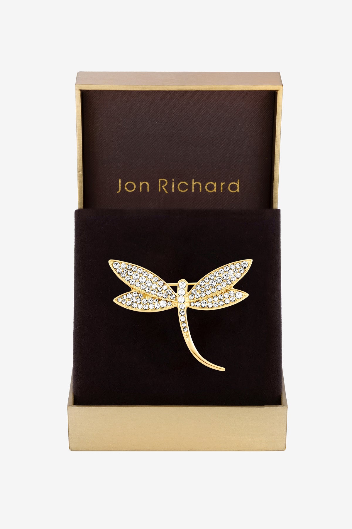 Jon Richard Gold Crystal Dragonfly Brooch
