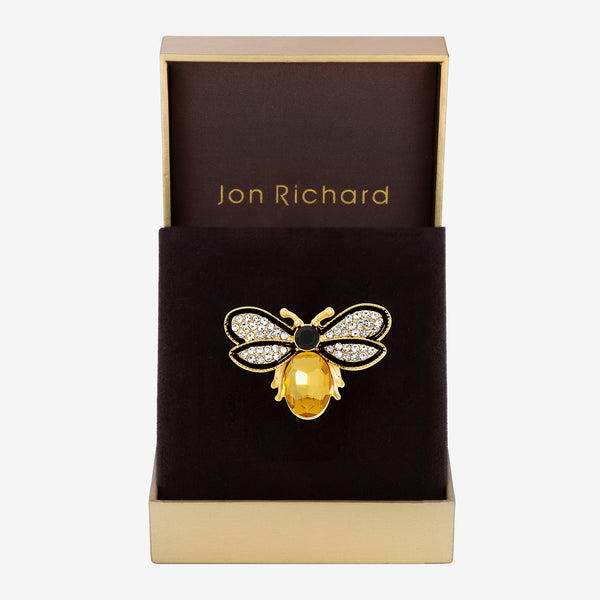 Jon Richard Topaz Crystal Bee Brooch