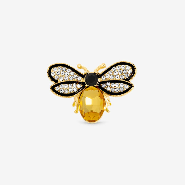 Jon Richard Topaz Crystal Bee Brooch