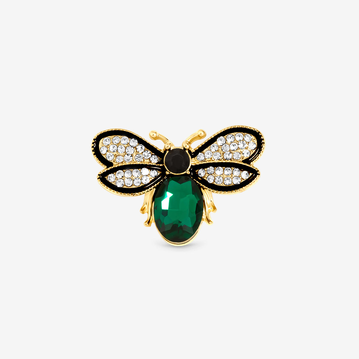 Jon Richard Emerald Crystal Bee Brooch