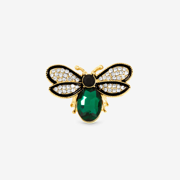 Jon Richard Emerald Crystal Bee Brooch
