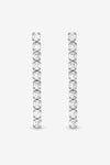 Jon Richard Rhodium Plated and Cubic Zirconia Round Tennis Earrings