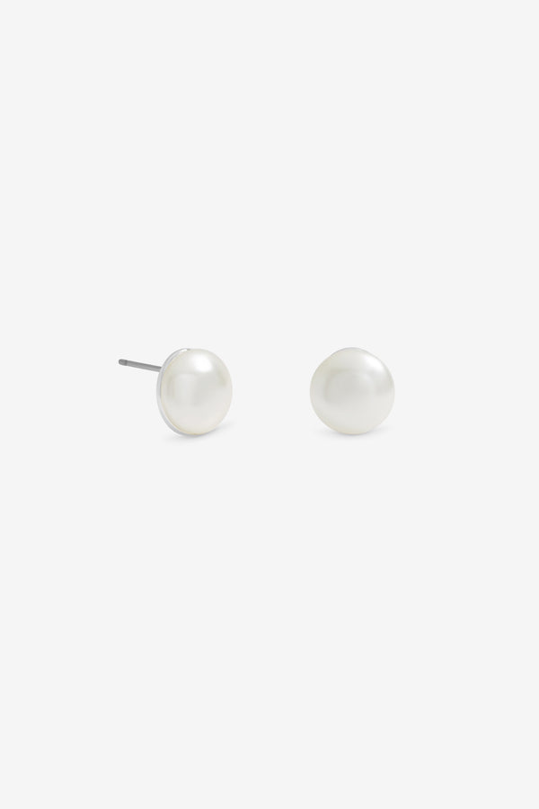 Jon Richard Cream 8mm Small Bouton Pearl Earrings