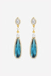 Jon Richard Gold Plated and Tanzanite Pear Drop Earrings