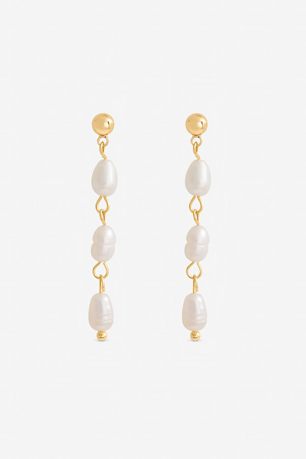 Jon Richard Real Freshwater Linear Drop Earrings